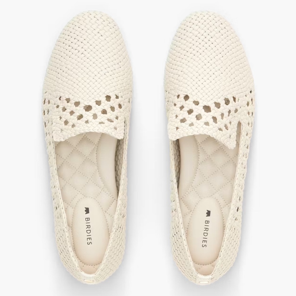 Birdies Cream Woven Flats